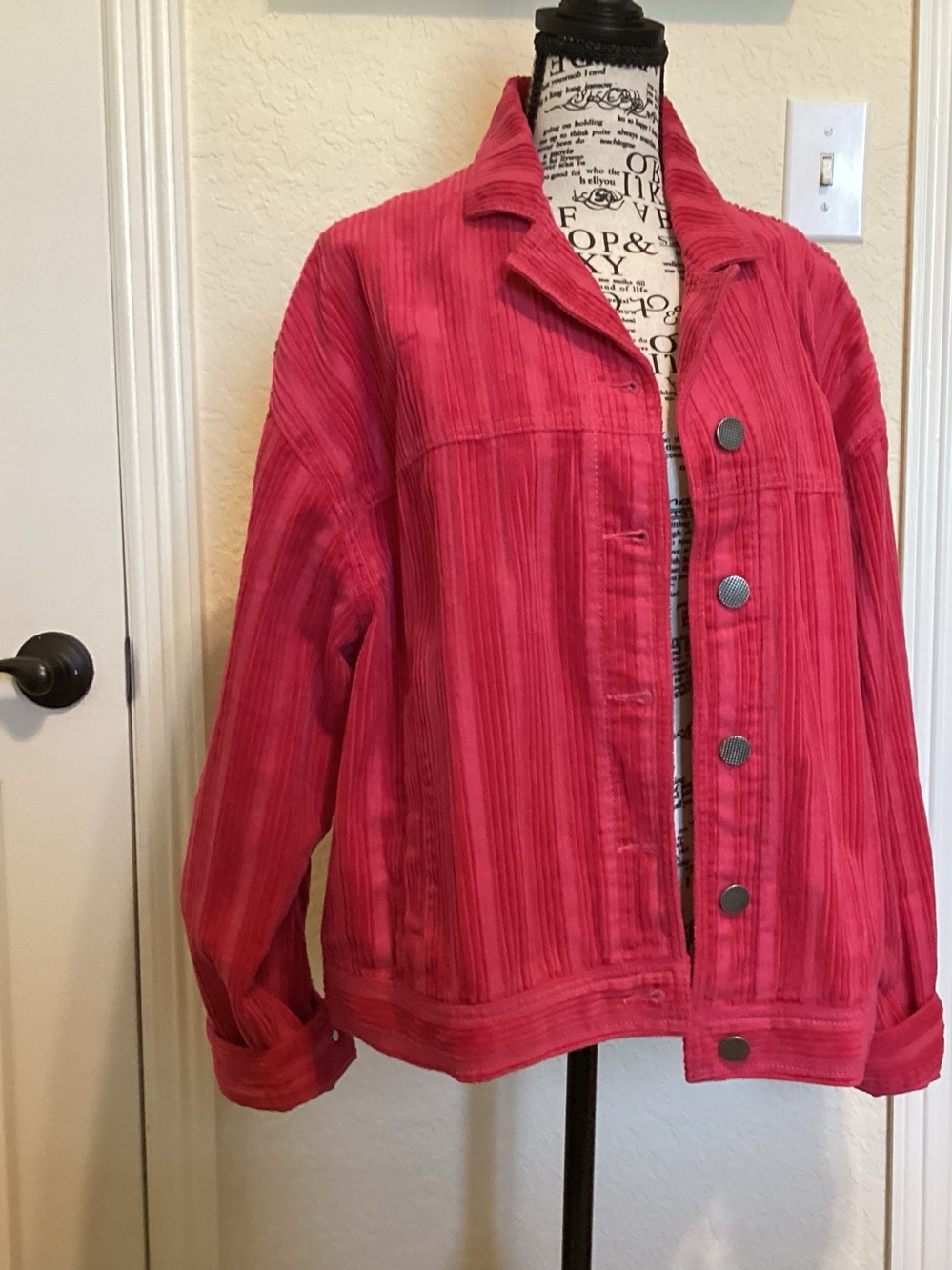 Women's Hot Pink Cabinet  Button-Front Jacket